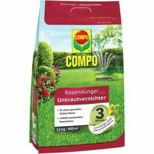 Compo Rasendünger plus Unkrautvernichter 12 kg für 400 m²