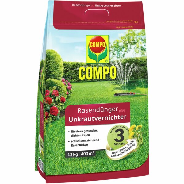 Compo Rasendünger plus Unkrautvernichter 12 kg für 400 m²
