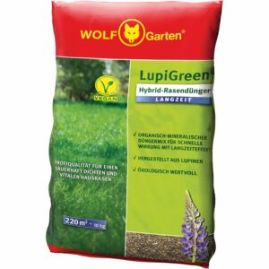 Wolf Garten  Hybrid-Rasendünger Langzeit LU-L 220 D/A LupiGreen® 10 kg