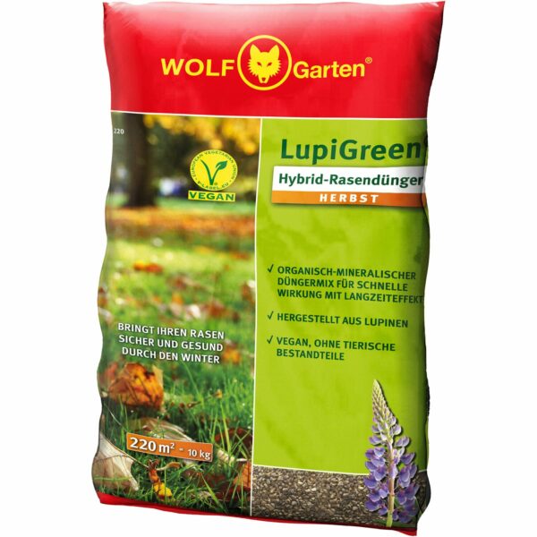 Wolf Garten Hybrid-Rasendünger Herbst LU-H 220 D/A LupiGreen® 10 kg